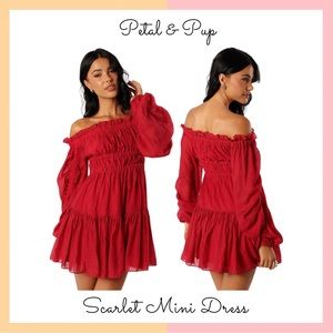 Scarlet Off The Shoulder Mini Dress